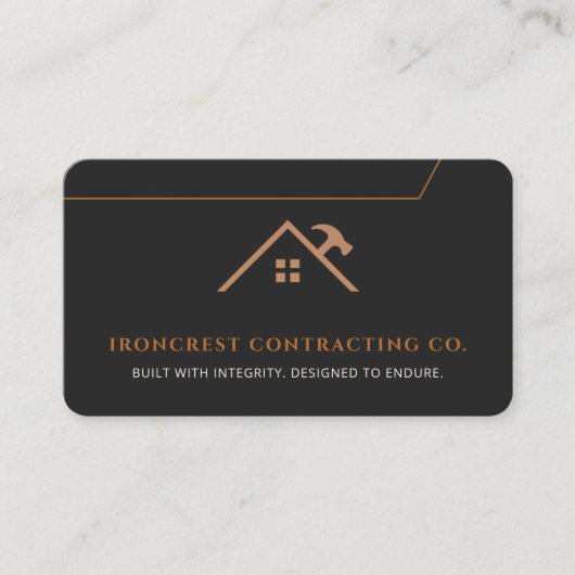Carte De Visite Building Construction General Contractor (Devant)