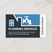 Carte De Visite Building Frame Leaking Plumbing Faucet (Devant)