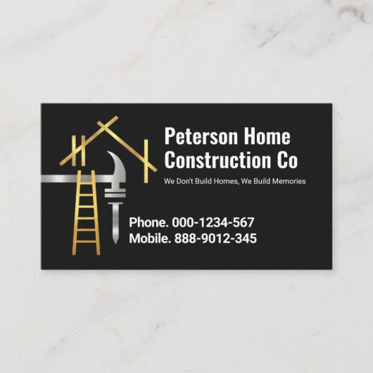 Carte De Visite Building Home Frame Construction (Devant)