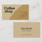 Carte De Visite Buisnness de torréfaction de barre de Bistros de (Devant / Derrière)