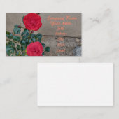 Carte De Visite Buisson de roses rouges (Devant / Derrière)