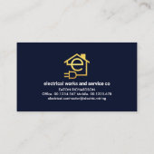 Carte De Visite Bulb Power Plug Electrical Wiring (Dos)