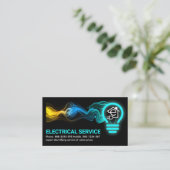 Carte De Visite Bulbe de puissance électrique (Debout devant)