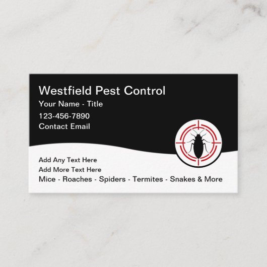 Carte De Visite Bulk Pest Control Business Card Template (Devant)