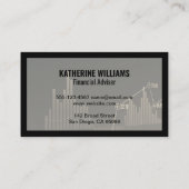 Carte De Visite Bull Bear | Courtier en actions | Graphique financ (Dos)