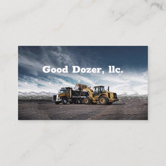 Carte de visite Bull Dozer (Dos)