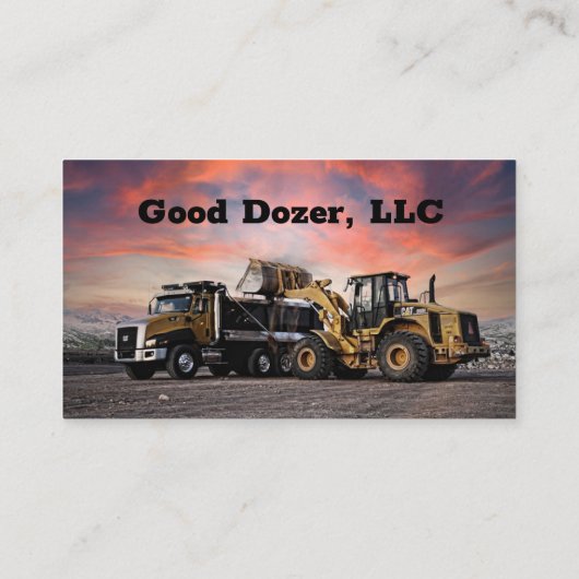 Carte de visite Bull Dozer (Dos)