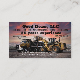 Carte de visite Bull Dozer