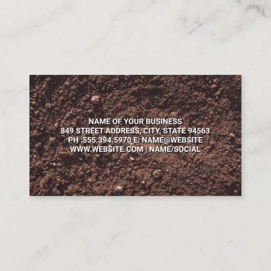 Carte De Visite Bull Dozer | Construction | Sol (Dos)