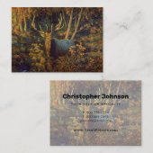 Carte De Visite Bull Elk dans la forêt d'automne (Devant / Derrière)