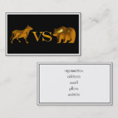 Carte De Visite Bull Market Vs Bear Market (Devant / Derrière)