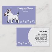 Carte De Visite Bull-terrier de bande dessinée (Devant / Derrière)