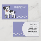 Carte De Visite Bull-terrier du Staffordshire de bande dessinée (Devant / Derrière)