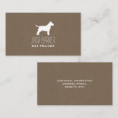 Carte De Visite Bull terrier silhouette (Devant / Derrière)