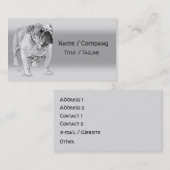 Carte De Visite Bulldog britannique (Devant / Derrière)