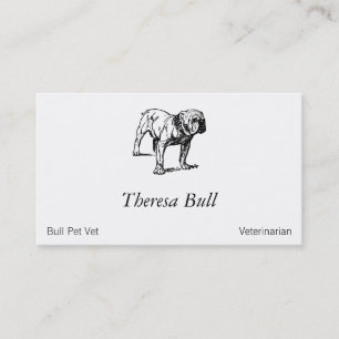 Carte De Visite Bulldog Chien d'affaires
