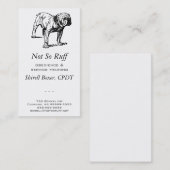 Carte De Visite Bulldog Chien d'affaires (Devant / Derrière)