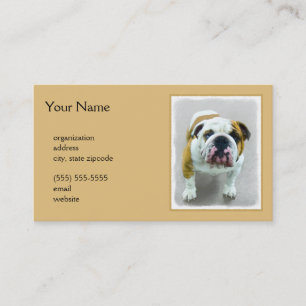 Carte De Visite Bulldog Painting - Joli art original chien