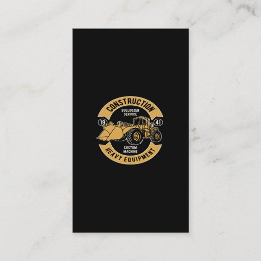 Carte De Visite bulldozer (Devant)