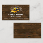 Carte De Visite Bulldozer | Bois | Plan directeur (Devant / Derrière)