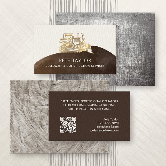 Carte De Visite Bulldozer Construction
