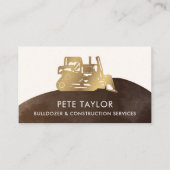 Carte De Visite Bulldozer Construction (Devant)