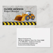 Carte De Visite Bulldozer | Construction | Entrepreneur (Devant / Derrière)