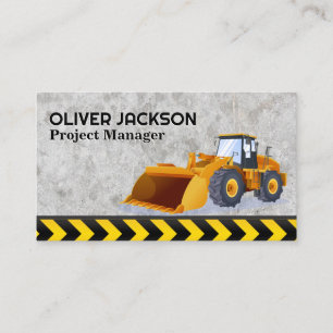 Carte De Visite Bulldozer   Construction   Entrepreneur