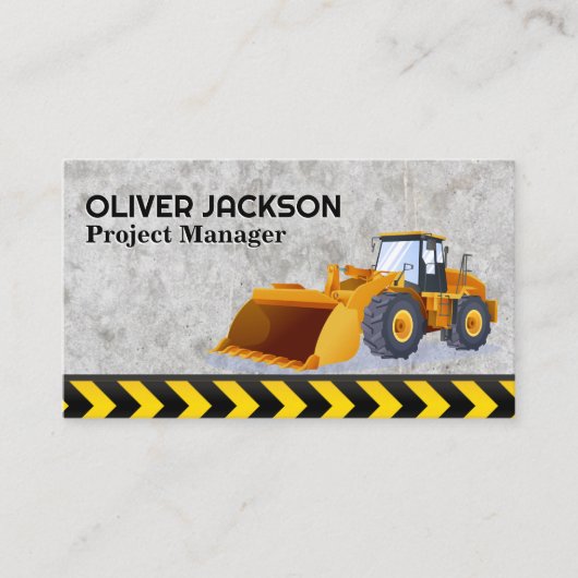Carte De Visite Bulldozer | Construction | Entrepreneur (Devant)