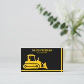 Carte De Visite Bulldozer Construction jaune et noire (Debout devant)