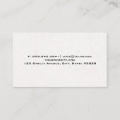 Carte De Visite Bulldozer de véhicule de construction | Ligne Skyl (Dos)