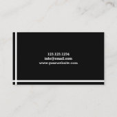 Carte De Visite Bulldozer Noir & Blanc Construction (Dos)