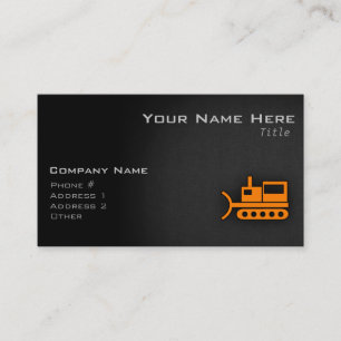 Carte De Visite Bulldozer orange