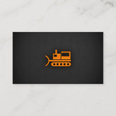 Carte De Visite Bulldozer orange (Dos)