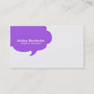 Carte De Visite Bulle à la mode de la parole