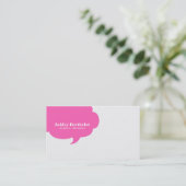 Carte De Visite Bulle à la mode de la parole (Debout devant)