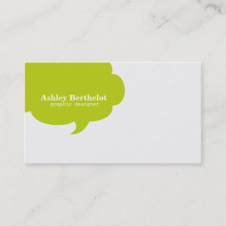 Carte De Visite Bulle à la mode de la parole