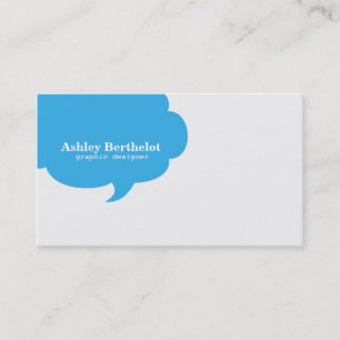 Carte De Visite Bulle à la mode de la parole