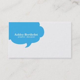 Carte De Visite Bulle à la mode de la parole