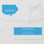 Carte De Visite Bulle à la mode de la parole (Devant / Derrière)