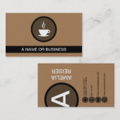 Carte De Visite bulle de café mocha (Devant / Derrière)