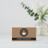Carte De Visite bulle de café mocha (Debout devant)
