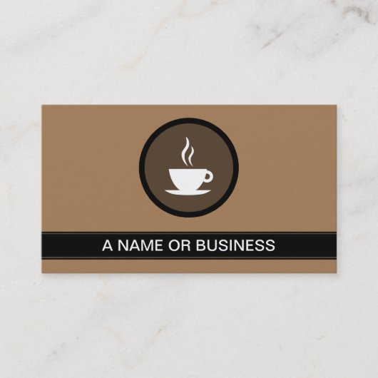 Carte De Visite bulle de café mocha (Devant)