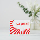 Carte De Visite bulle de discours de parti surprise (Debout devant)