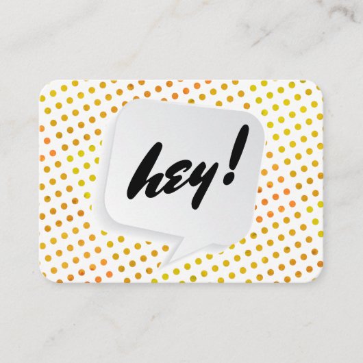 Carte De Visite Bulle de discussion / Motif de point (Devant)