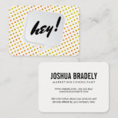 Carte De Visite Bulle de discussion / Motif de point (Devant / Derrière)