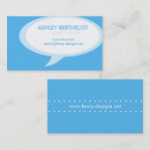 Carte De Visite Bulle de la parole (Devant / Derrière)