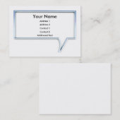 Carte De Visite bulle de la parole chromatique (Devant / Derrière)