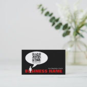 Carte De Visite bulle de la parole de code de qr (Debout devant)