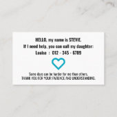 Carte De Visite bulle de la parole non VERBALE (Dos)
